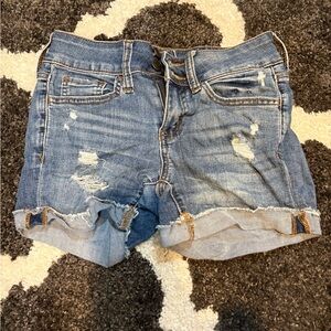 Kohl's Blue Distressed Jean Shorts